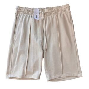 NWT ASOS NORDSTROM Men's Cream Elastic Waist Slim Pique Shorts Size M